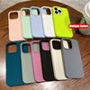 Liquid Silicone Case For iPhone 16 15 14 13 12 11 Pro Max Shockproof Soft Back Protection Cover For 16 series Phone Accessories