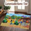 Custom Name Text Crystal Velvet Rug,Bob the Builder Soft Plush Decorative Non Slip Floor Carpet