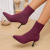 2025 New Trend Fashion Comfortable Pointed Toe Boots Women Autumn Winter  Ankle Boots High Heels Big Size Shoes