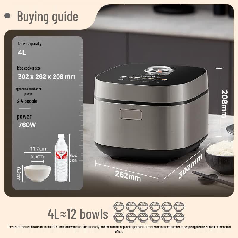 Midea 4L Multi-functional Rice Cooker CN plug (adapter included)