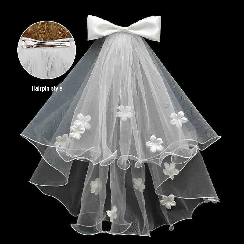 Fairy Forest Style Bow Hair Clip for Brides