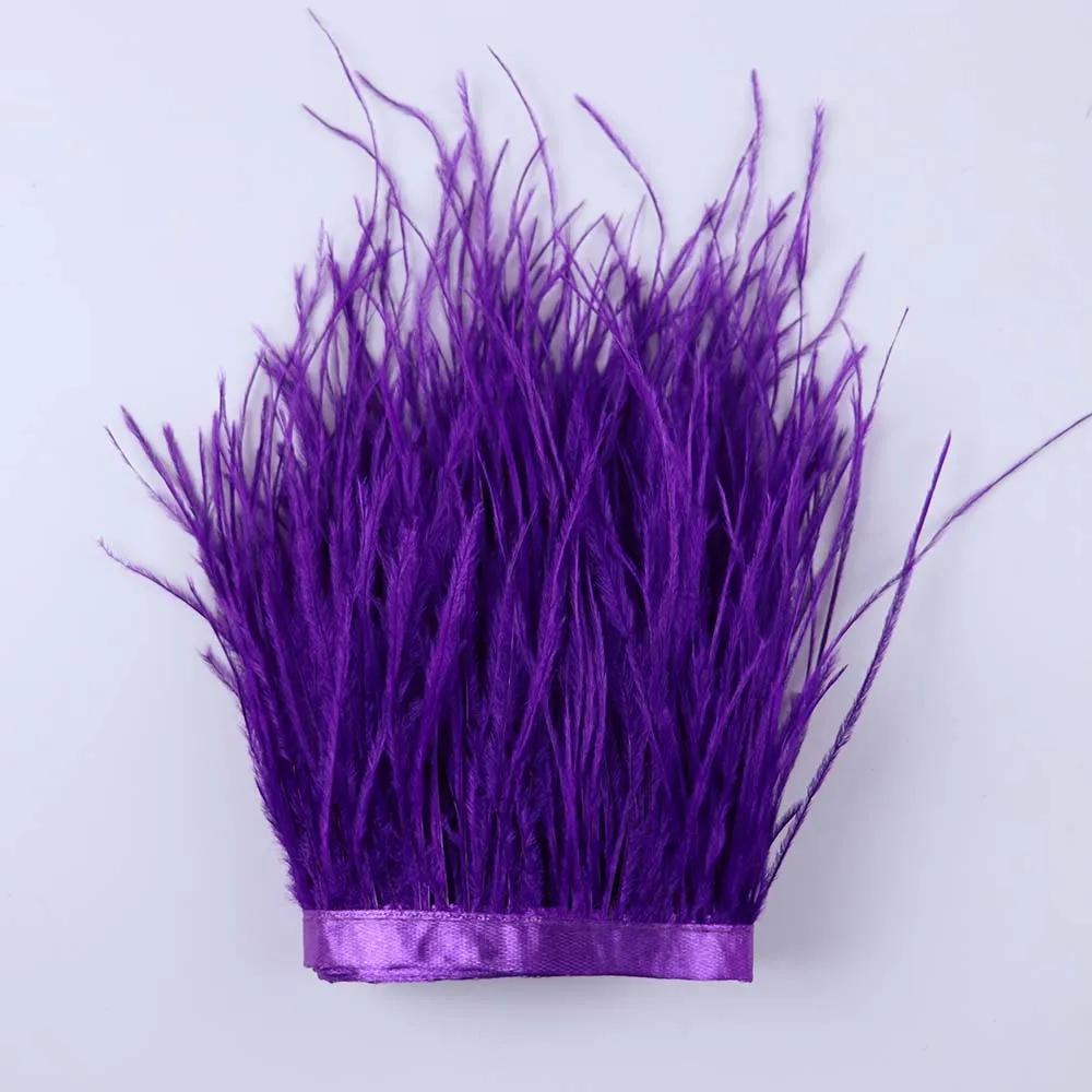Feather53 Color Ostrich Feather Trim Ribbon 10-15cm 1M for Crafts Wedding Dresses Carnival Costume Home Decoration Sewing Accessories