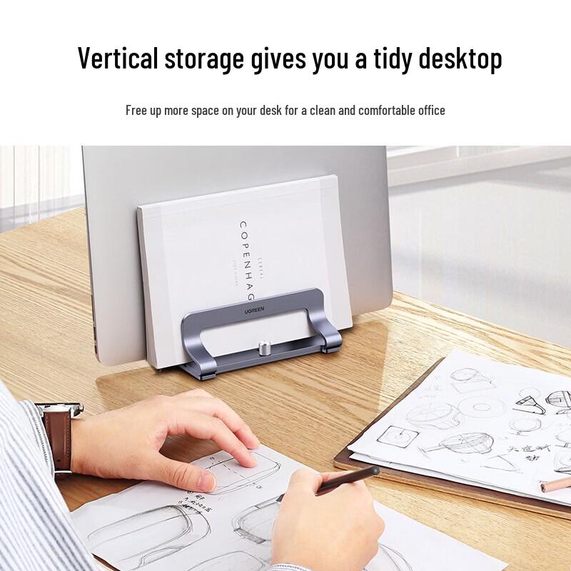UGREEN Dual Slot Adjustable Vertical Laptop Stand