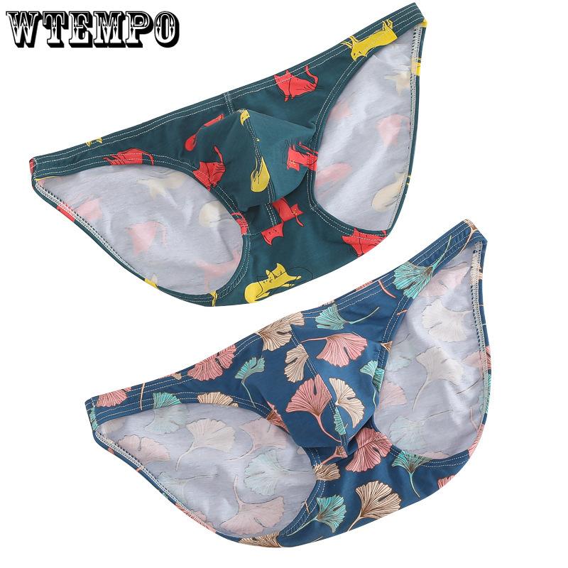 

Men s Cotton Underwear Triangle Printed Low Waist Youth Sexy Thin Breathable Sports Shorts 3XL темно-зелений колір