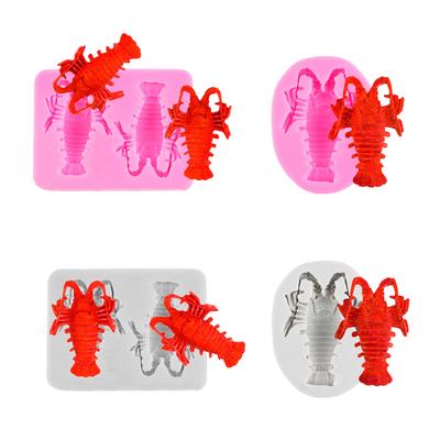 Food Grade Silicone Fondant Molds Candy Moulds Lobster Shape Versatile Silicone Baking Tools for Baking and DIY Crafts