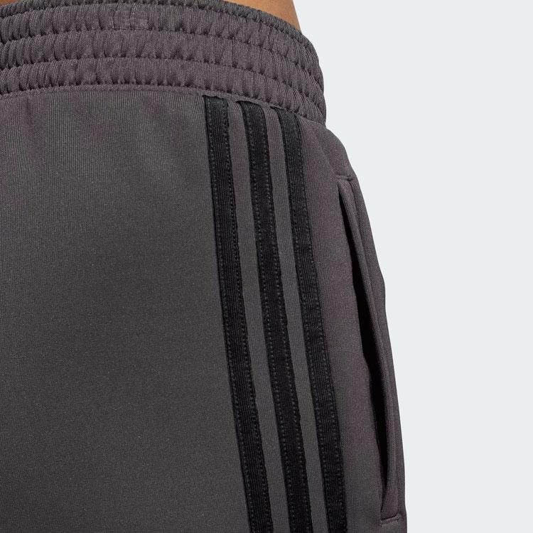 Adidas Originals Tricot Warm Up Pants Three Stripe Color Block Loose Knit Sports Pants Women Pants Carbon-Black IJ5226