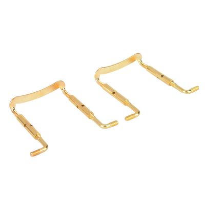 Tragbare Geige Kinnhalter Kinnhalter Schraubklemme Fiddle Teile Messing Pats DIY Beschläge Gold