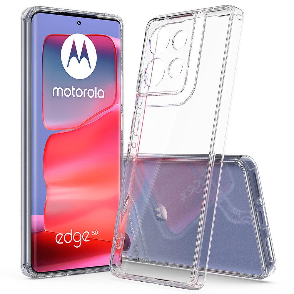 

For Motorola Edge 50 5G Clear Phone Case TPU+Acrylic Shockproof Phone Back Cover A