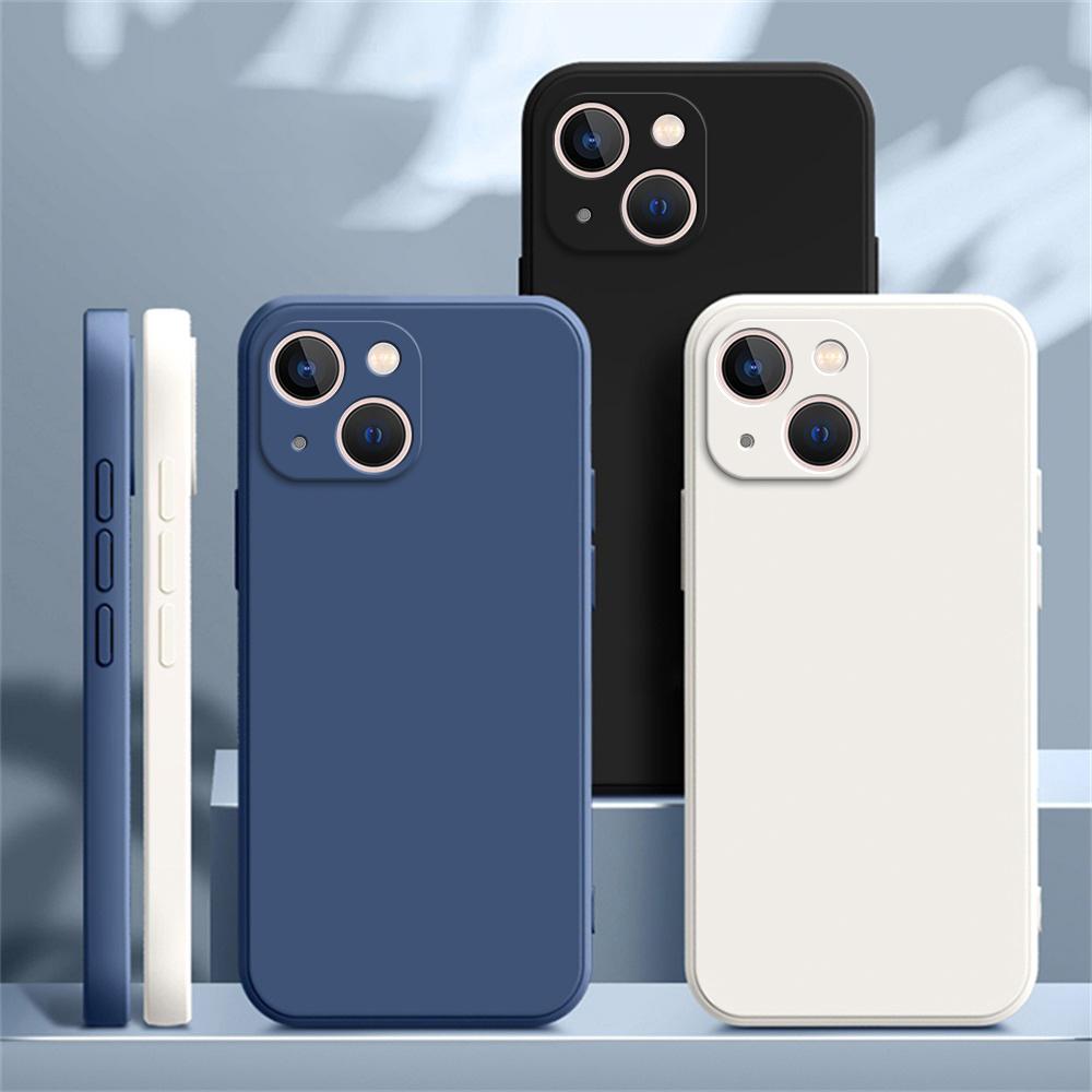 For Iphone 15 Case Iphone 11 12 13 Mini 14 15 16 Plus 14 Pro Max Cover Square Matte Silicone Luxury Classic Cover Funda