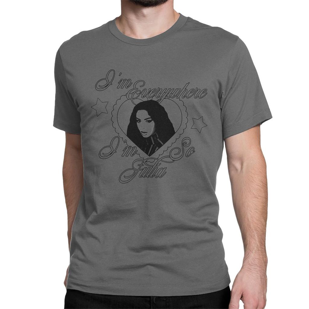 Brat I Am So Julia T-Shirts for Men Women Charli XCX Album Fun Pure Cotton Tees Crewneck Short Sleeve T Shirt Printing Tops