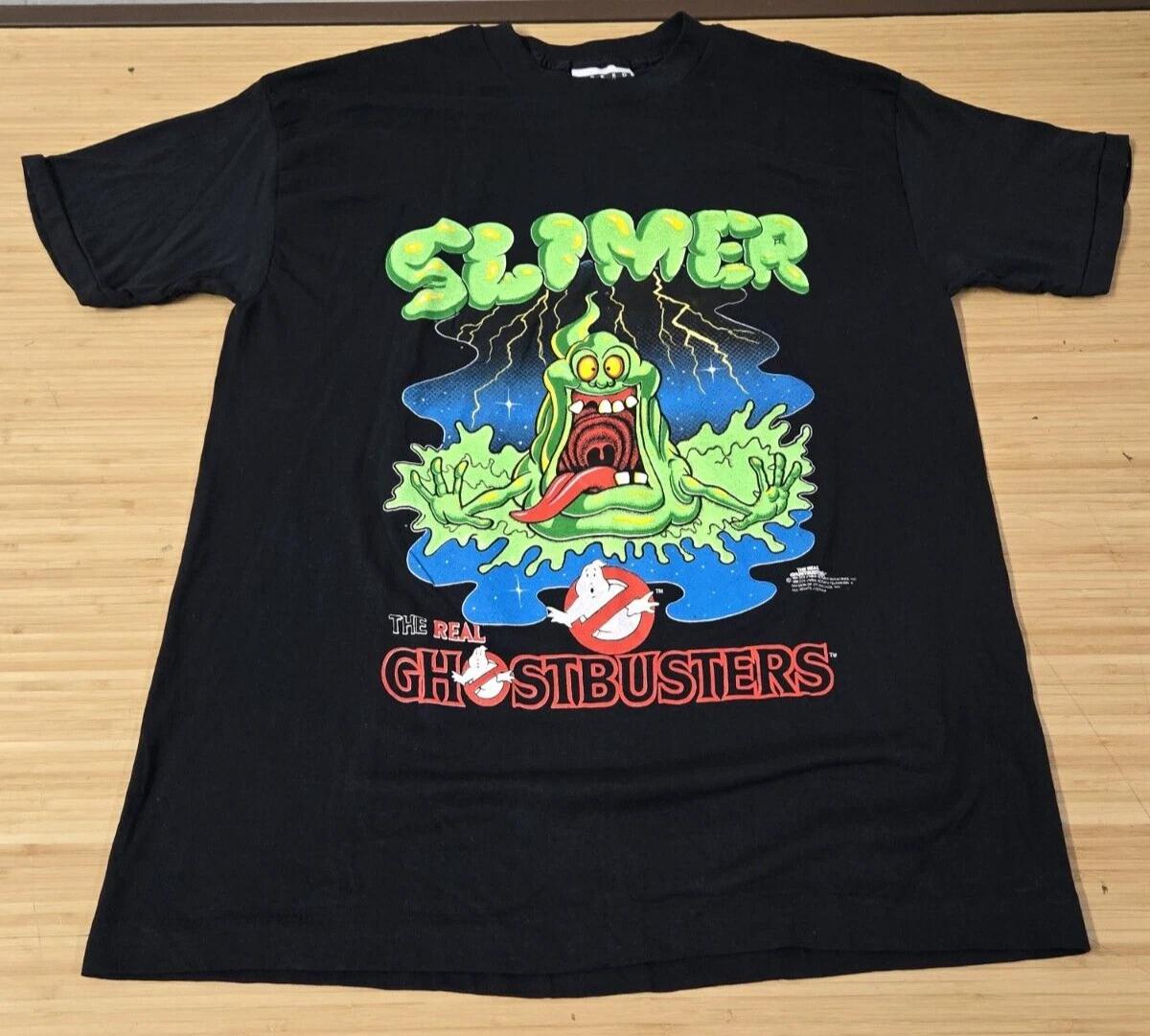 Vintage 1986 The Real Ghostbusters Animated Series Slimer T Shirt Size XL Movie M