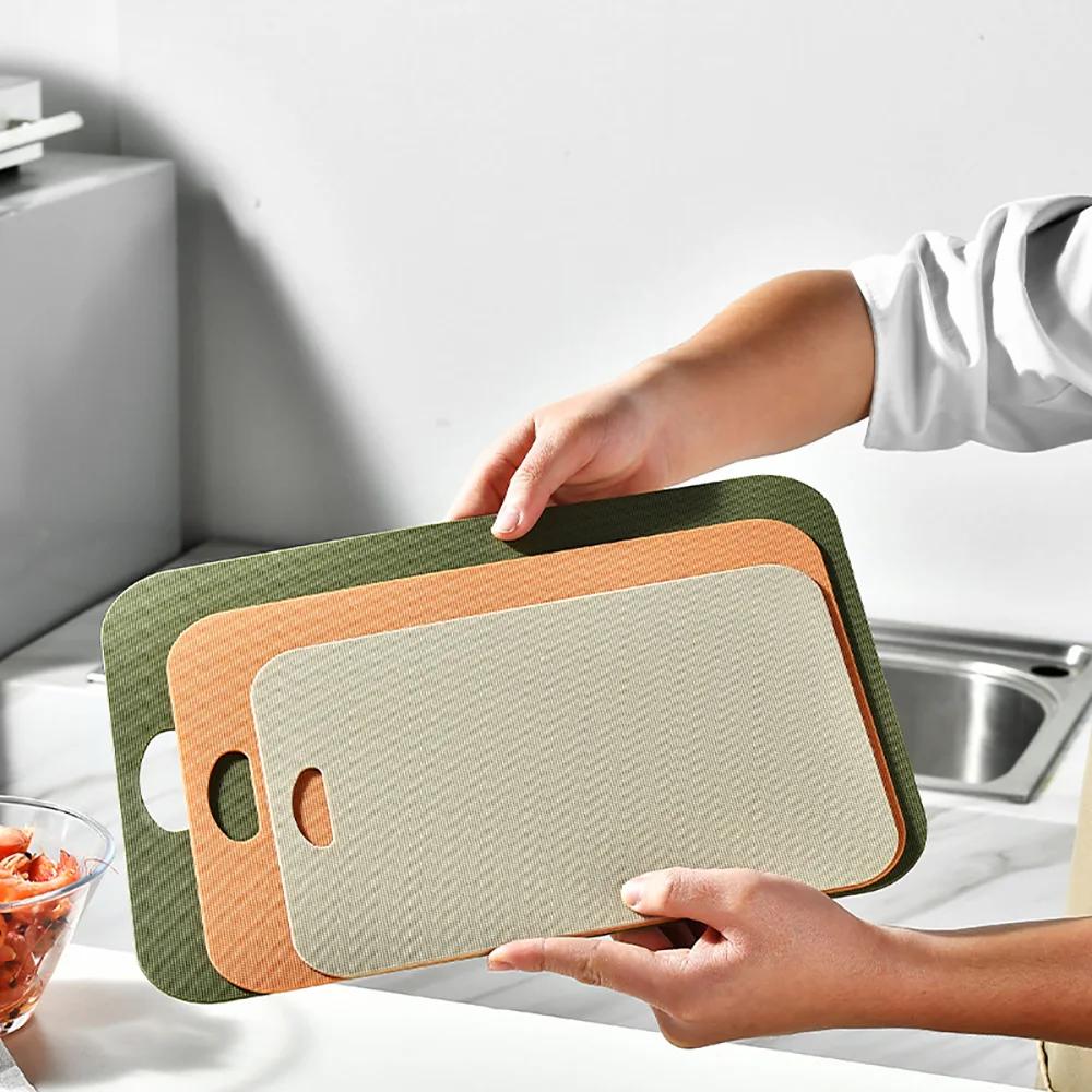 Kitchen Cutting Board Plastic Chopping Board 1-3Pcs Non-slip Cutting Board Meat Fruit Vegetables Classified Cutting Board Set