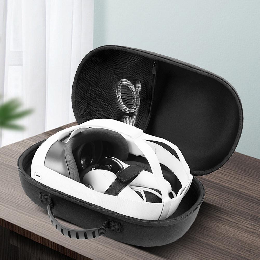 Tragetasche Tasche mit Objektivabdeckung Stoßfest Tragbare Aufbewahrungstasche Kratzfest für Meta Quest 3 VR-Headset Spielcontroller
