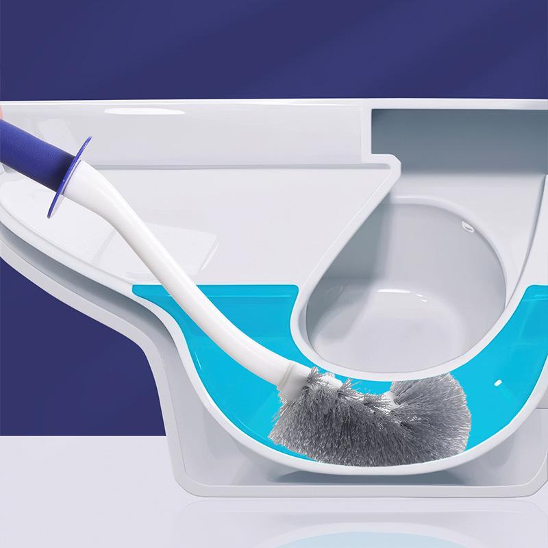 Household Wall-mounted Long Handle No Dead Angle Bathroom Hanging Soft Hair Toilet Brush