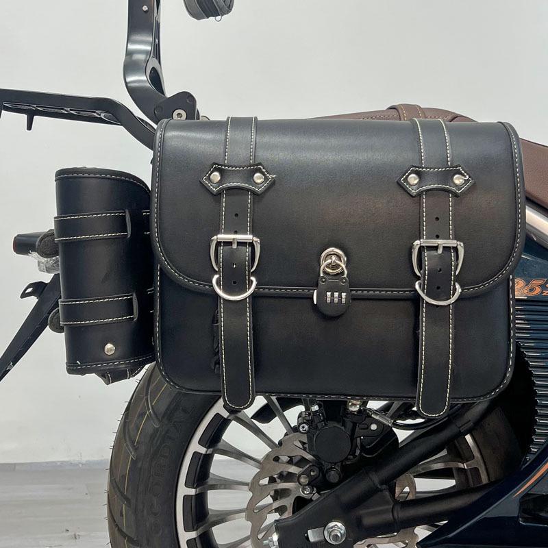 Zongshen Yomi YOMI ZS125-5A Modified Bumper Guard Bar with Folding Backrest, Rear Rack, and Side Bag/Box