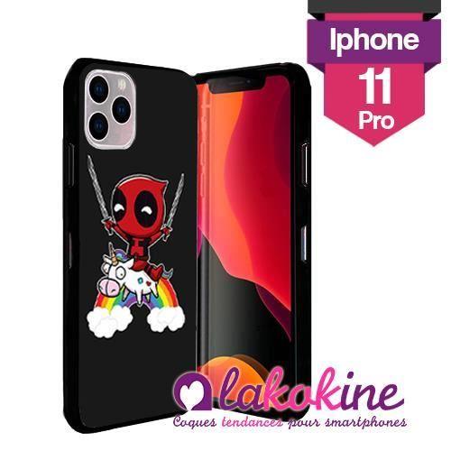Coque Iphone 11 Pro Silicone Deadpool Unicorn