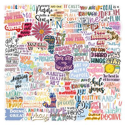 110 New Positivity Graffiti Stickers Decorative Skateboard Suitcase Stickers