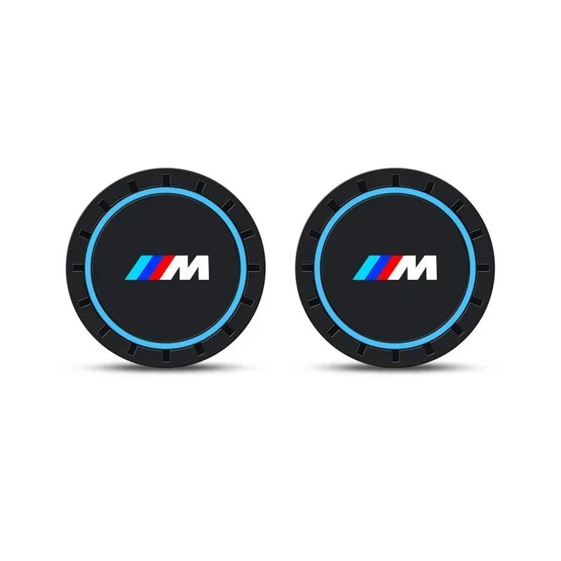 

New For BMW M 1 3 5 Series E46 E90 E60 F10 F30 E39 E36 F20 E87 G30 X5 2pcs Car Coaster Water Cup Anti-slip Pads Accessories