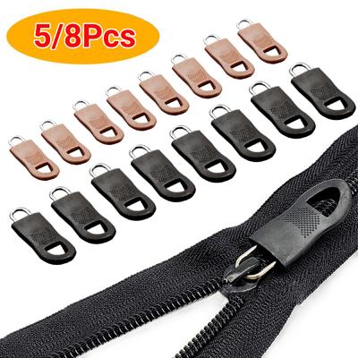 5/8ks Univerzální stahovák zipu Náhradní jezdec zipu Fixátor štítku Opravný zip na šití oděvů Cestovní taška Stan Batoh