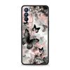 Custodia alla moda con fiore di farfalla per Oppo A17 A31 A54 A57 A78 A79 A98 Find X5 X6 Reno 6 7 8 10 11 12 13 F Pro 5G Morbido TPU