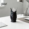 Small Desktop Storage Tube 3D Printed Owl Pen Holder Creative Desk Organizer for Office Stationery Stable Marker Retro Relief Animal Container