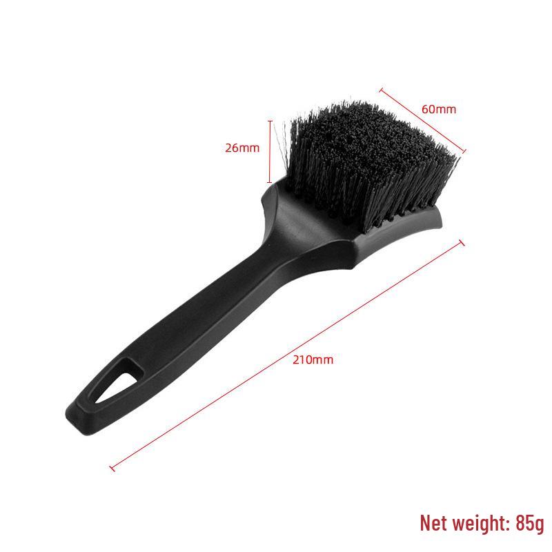 Multi-Functional Black Car Tire & Rim Cleaning Brush for Wheels and Floor Mats