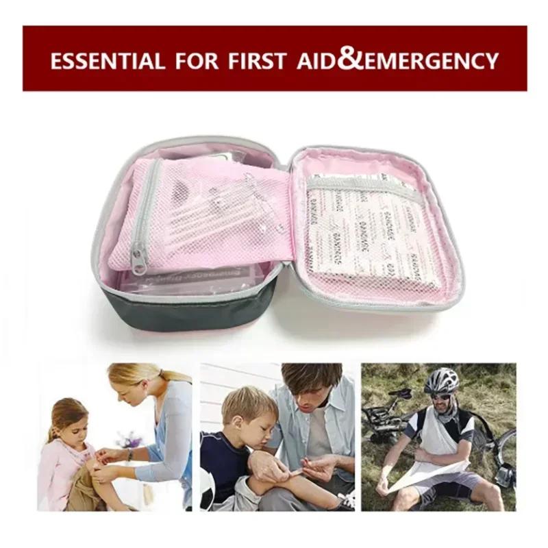Leere Mini Haushalts Erste-Hilfe-Tasche Reise Tragbare Medizin-Verpackung Notfall-Kit-Taschen Medizin-Aufbewahrungstasche Kleiner Organizer