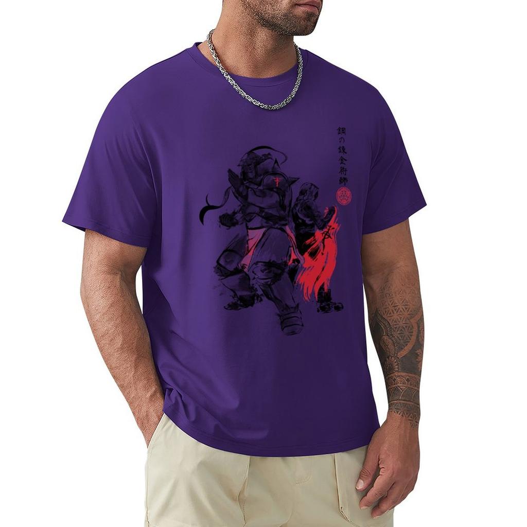 Brotherhood Sumi-e T-Shirt Boys Animal Print Shirts Graphic Tees Funnys Quick Drying Mens Shirts Graphic Tee