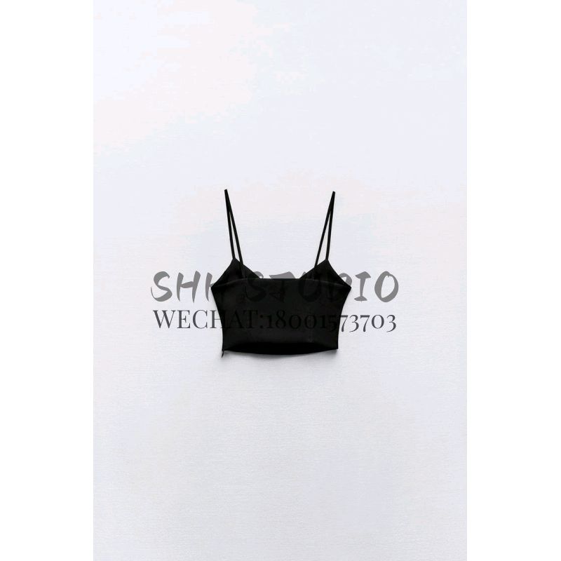 Spring New Fashion Pure Desire Style Sexy All-Matching V Neck Camisole Open Design Short Top 0085329