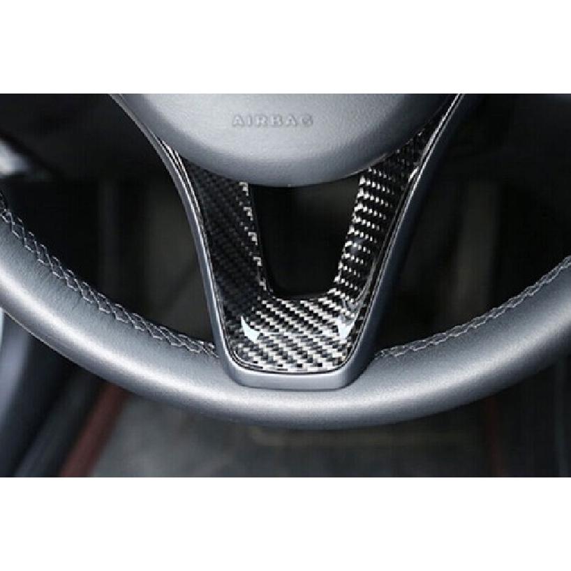 Steering Wheel Sheet Cover Trim Fit For Benz V-Class 2017- Real Carbon Fiber