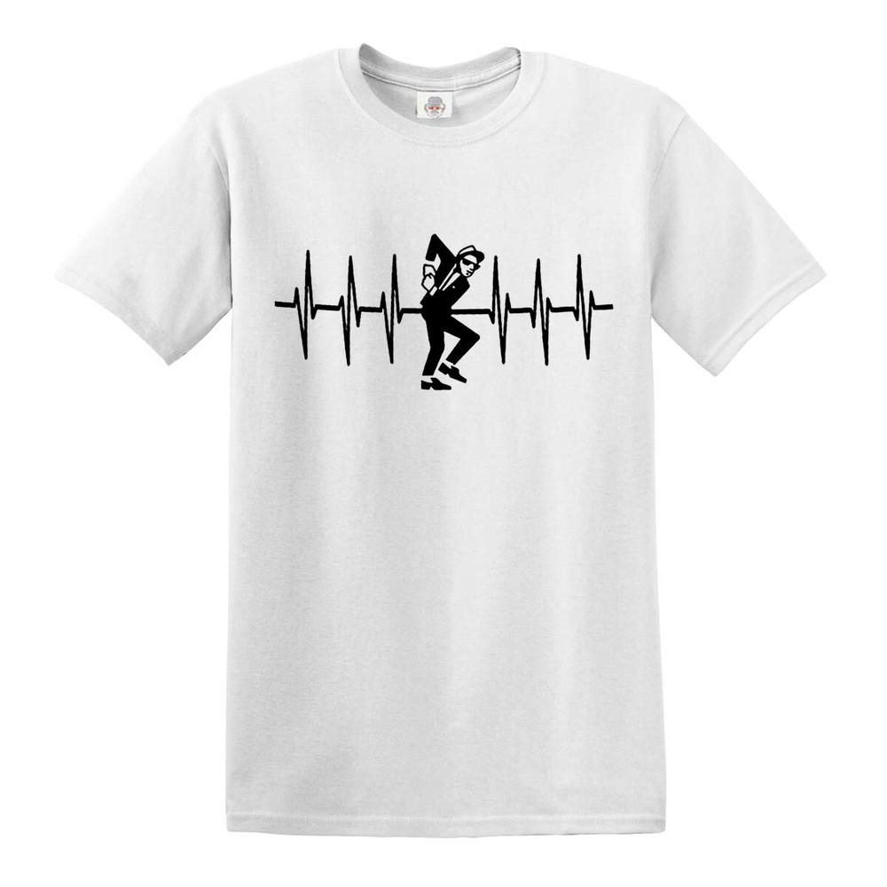 Ska heartbeat tshirt funny madness 2 tone reggae rudeboy skinhead gift top tee