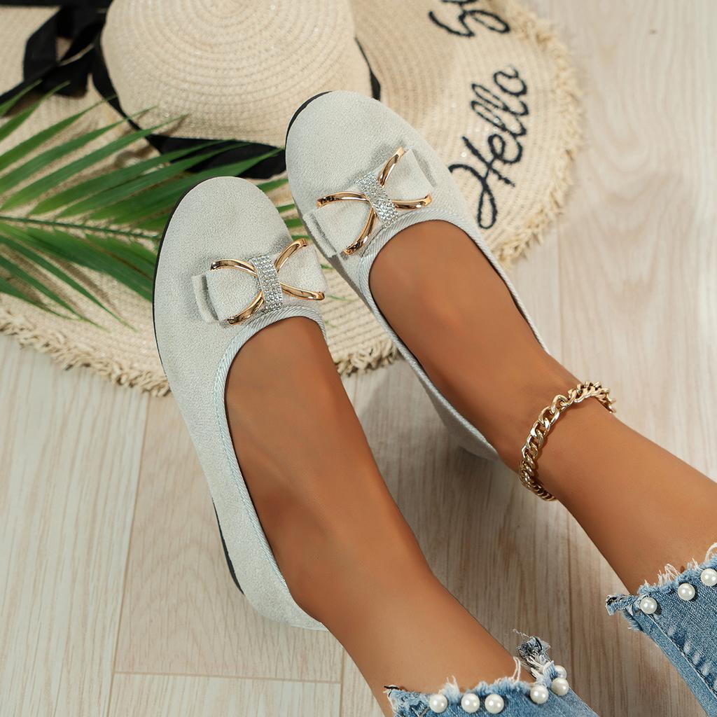 Fashion Women Flats Shoes New Fashion Casual Loafers Elegant Butterfly-Knot Comfortable Shoes Women Soft Classic Office Sneakers Women