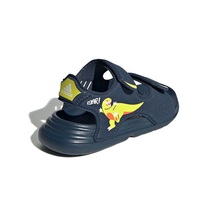 Adidas Swim Space Leather Comfortable Low-Top Walking Shoes Baby Shoes Blue GX2442