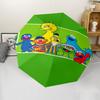 Sesame Street Theme Automatic Umbrella, Lightweight & Portable, 8 Rib, Perfect for Outdoor Travel, Birthdays, Christmas, Gifts.
