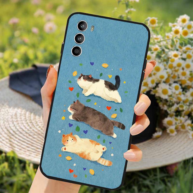 Fun Cat Phone Case For Moto G85 G55 G05 G14 G75 G31 G50 G52 G60 G13 G32 G84 G54 G53 G72 G24 Power