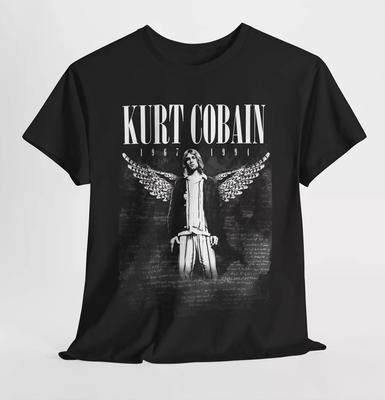 Kurt Cobain T-Shirt Unisex Baumwolle Nirvana Fan Geschenk T-Shirt Größe S-5XL DO258 Unisex T-Shirt