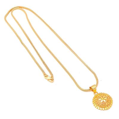 1gm 22Ct Gold Plated Chain with Pandent |latest & Stylish High Gold Plated Celebrity Inspired Gold