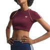 adidas Originals Sport Superstar Round Neck Short Sleeve Crop Top Fitness Wear Women Tops KW3561