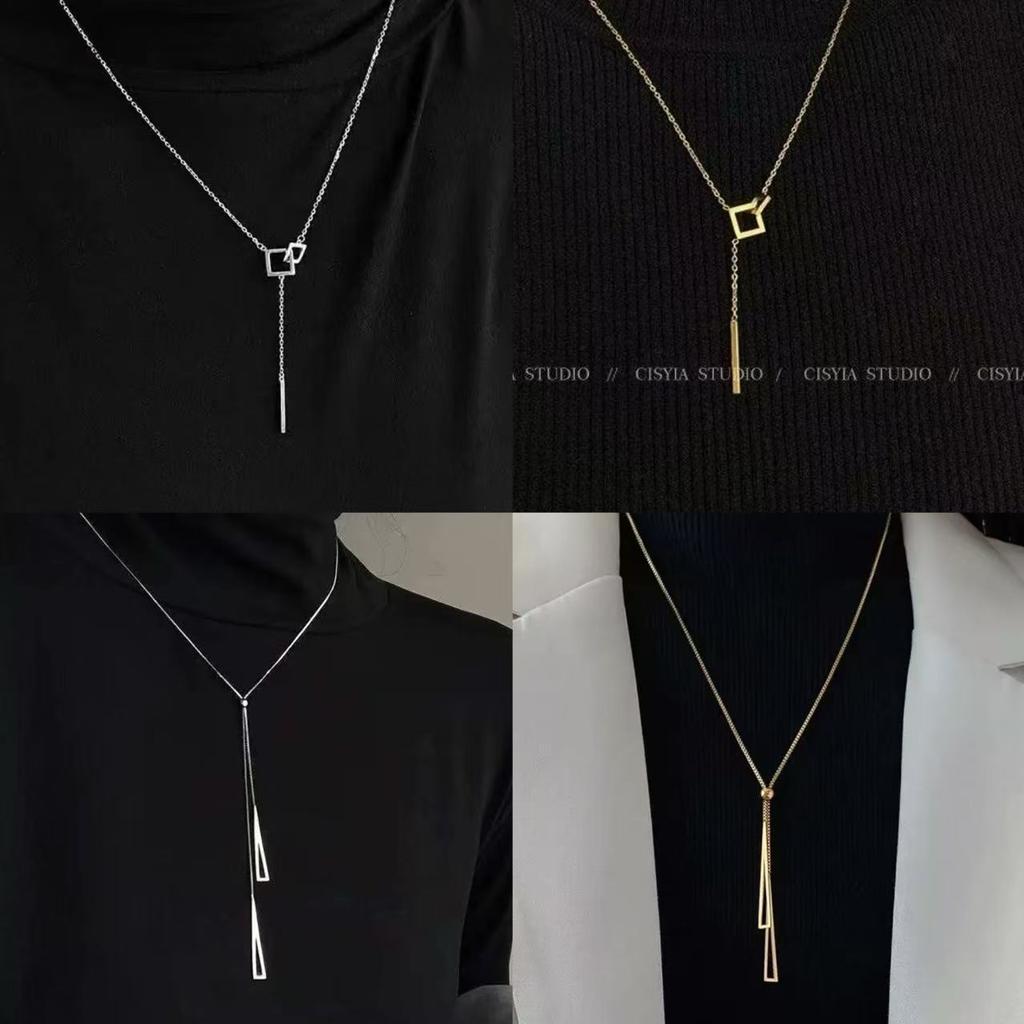 Long Necklace Women's New Style Light Luxury Niche Jewelry Sweater Chain Autumn and Winter Clothes Accessories Trendy Double-layer Versatile