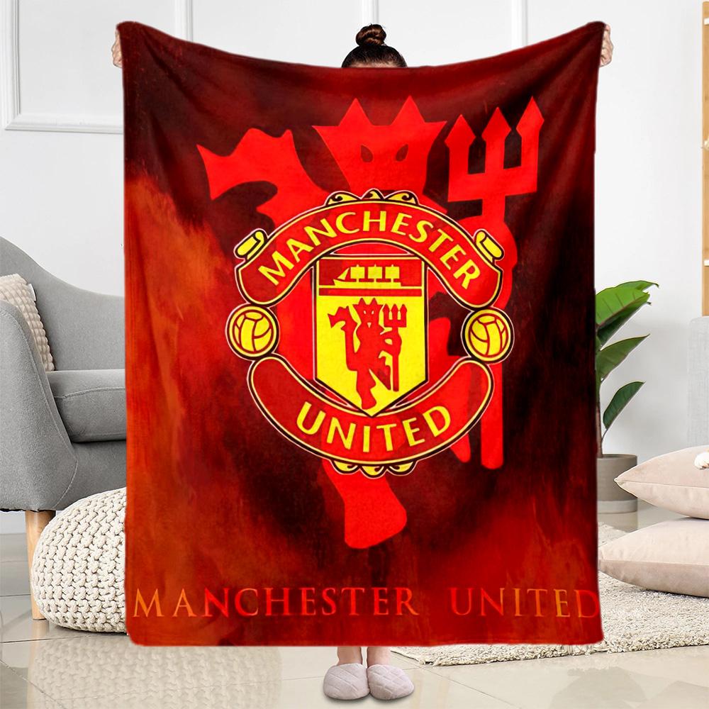 Manchester Blanket Soft Cozy Great For Livingroom Sofa Office Chair For All Seasons Digital Print Gift For Travel Home Birthdays