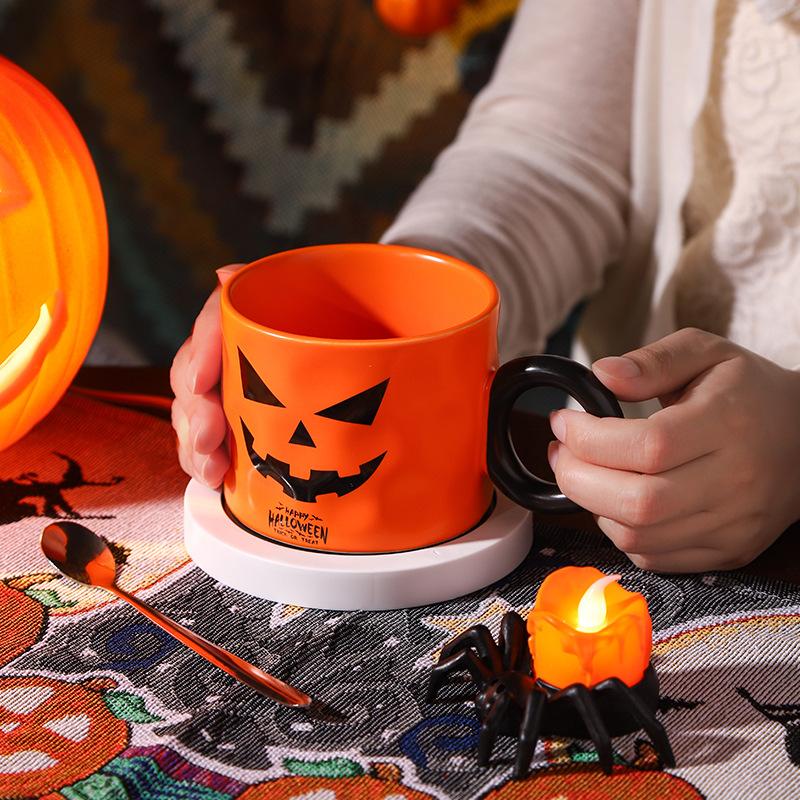 Halloween Ceramic Constant Thermos Cup Souvenir Pumpkin Water Cup High value Mug Gift Box Cute Fun Cup Gift