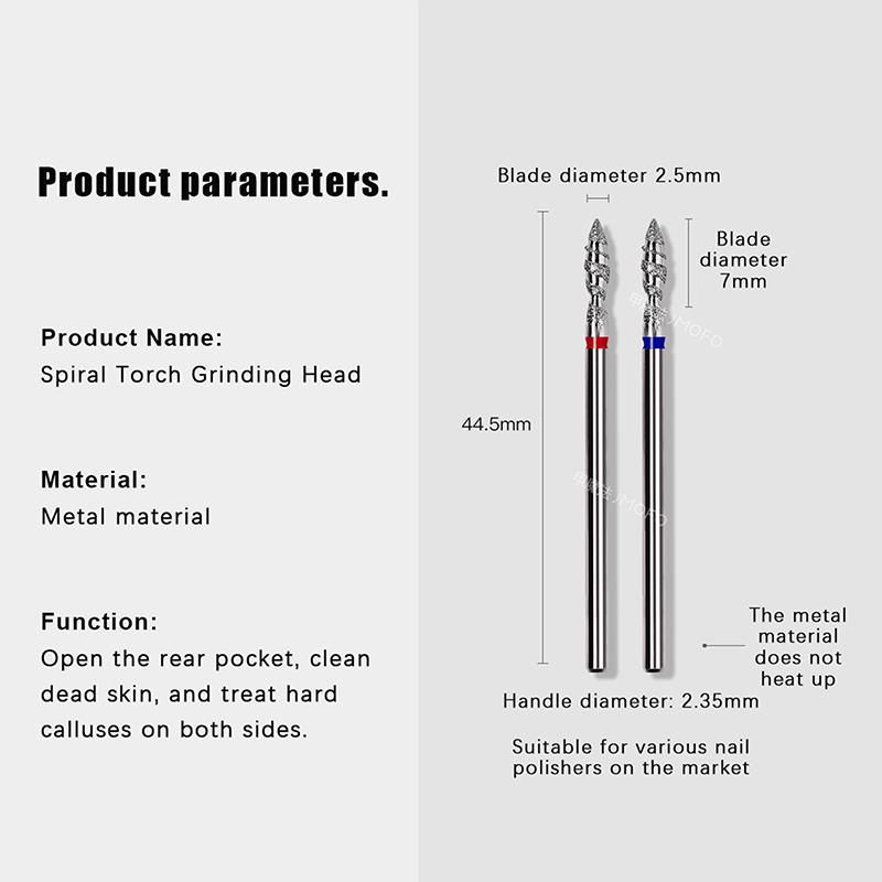 1Pcs Flame Tornado Nail Drill Bits 3/32" Diamond Milling Cutter For Manicare Rotary Nail Bit Cuticle Clean Burr Nail Tool