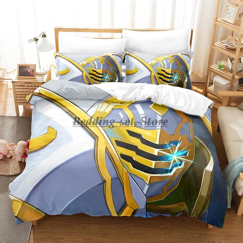 Skeleton Knight Bedding Set Single Twin Full Queen King Size Bed Set Aldult Kid Bedroom Duvetcover Sets Anime Bed Sheet Set