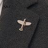 Brooch Men Suit Brooch, Airplane Design Lapel Pin with Clip-on Pin, Formal Wear Smooth Polished Alloy Badge for Casual Accessory Cardigan