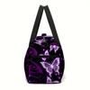 Women's Large Travel Bag Purple Butterfly Pattern Multi-Functional Duffle Tote Bag Handbags Waterproof Gym Bags For Boys/Girls