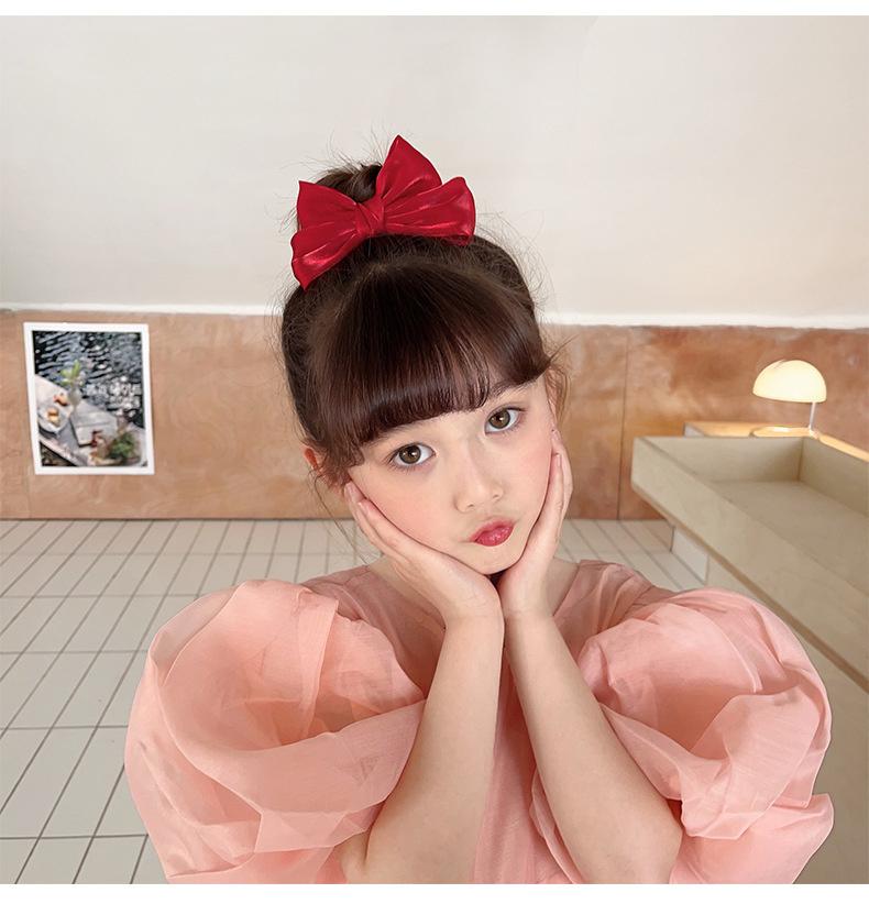 1PC Bright Snow Yarn Bow Hairpin Children's Headwear Lovely Girl Hair Clips Barrettes Hairgrips Hair Accessories