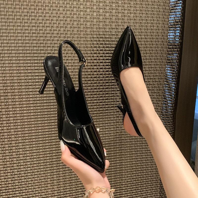 Nude Pure Desire Style High Heels Women's Thin Heels Spring and Summer New Sexy Temperament Pointed Large Size Single Shoes Women