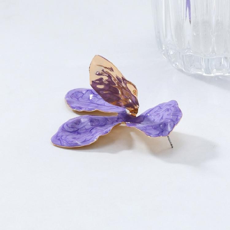 Elegant Flower Studs Earrings Fashion Ear Pendant Flower Ear Jewelry Waterproof Ear Studs Alloy Texture for Daily Party