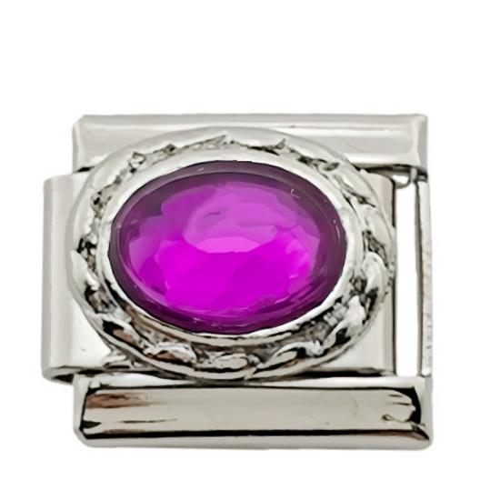 Enamel DIY Inlaid Titanium Steel Italian Charm Bracelet