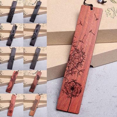 Chinese Style Bookmark Sandalwood Book Clip Vintage Pagination Mark  Students Teachers